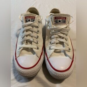Converse White and Red Sneakers Classic Canvas Design